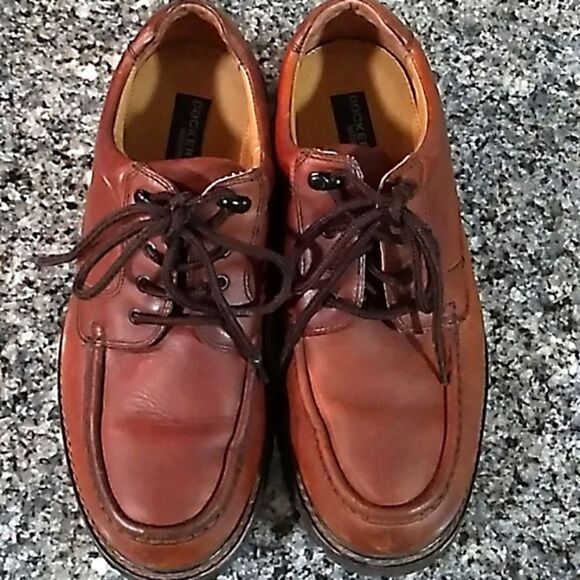 Dockers Waterproof Brown Leather Men's Lace Up Oxford Shoes. Sz 10W - Picture 5 of 9
